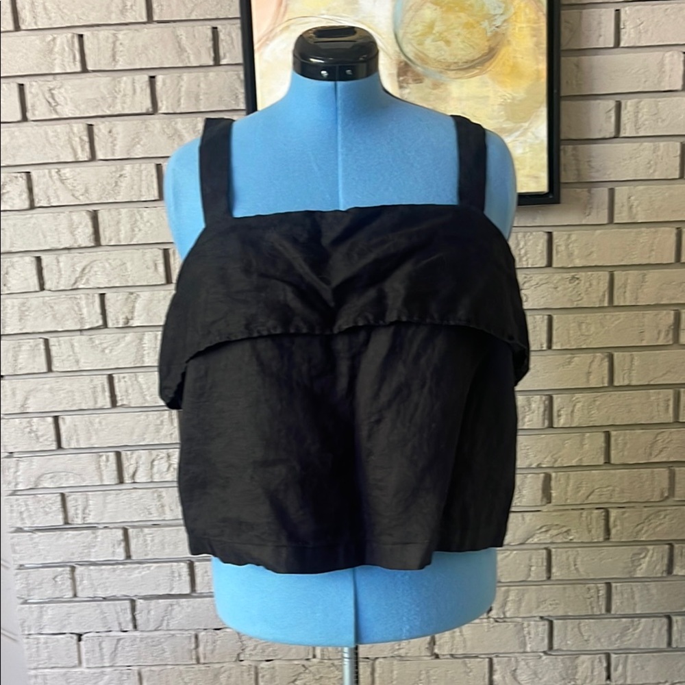Banana Republic Black Boxy Sleeveless Tank Top